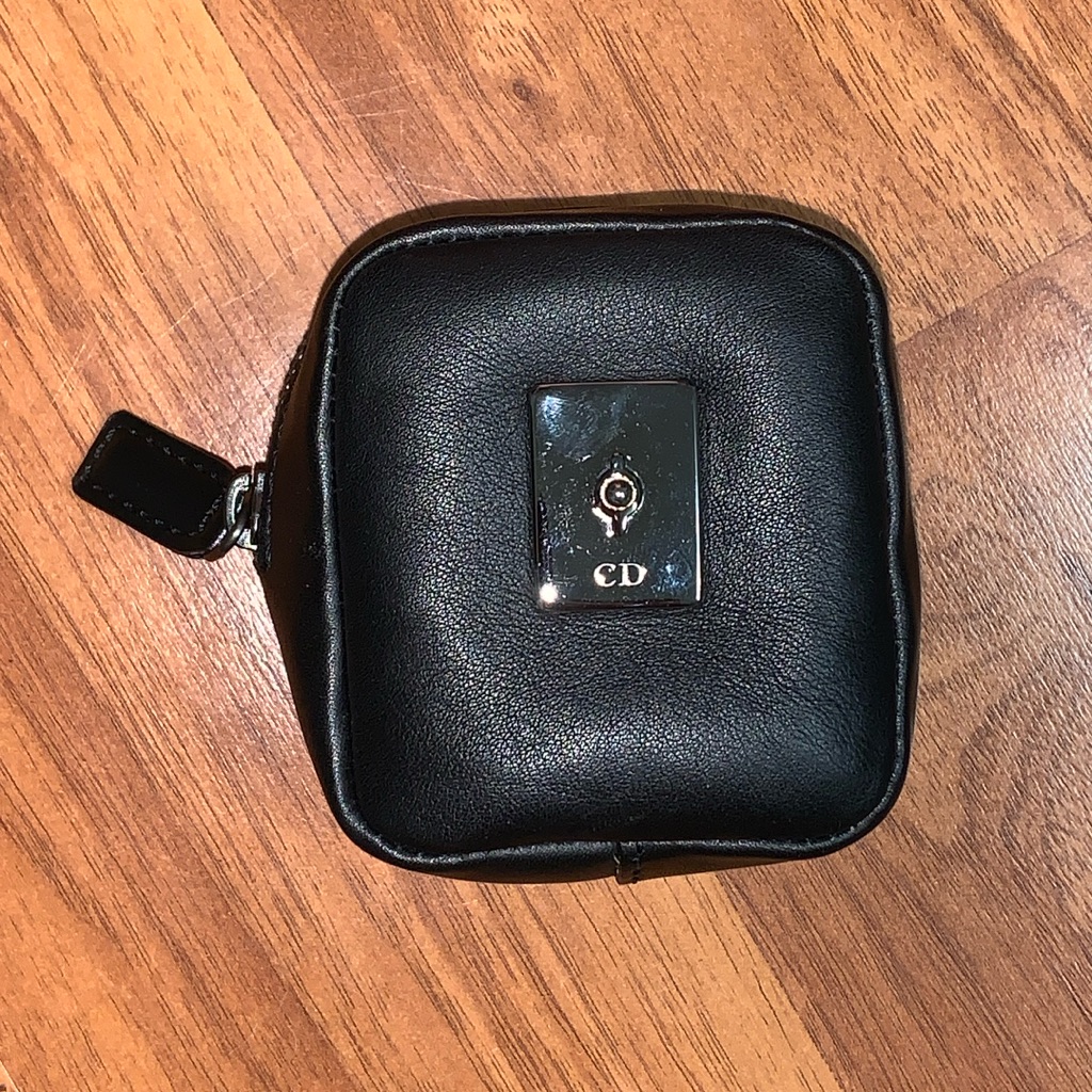 Authentic Christian Dior Leather Case  Pouch